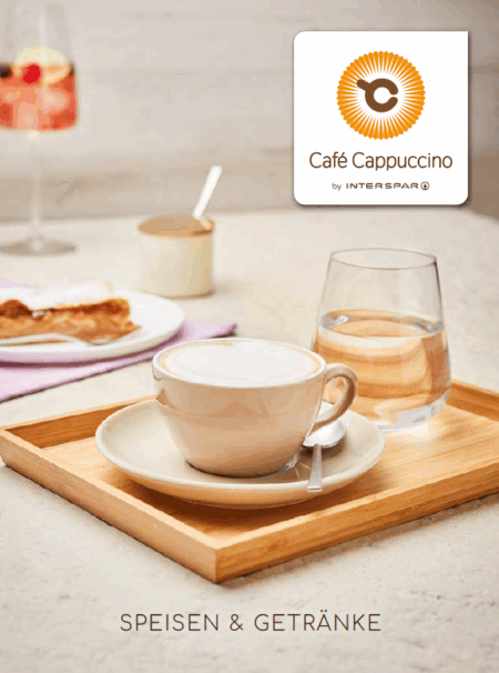 Speisekarte Cafe Cappuccino